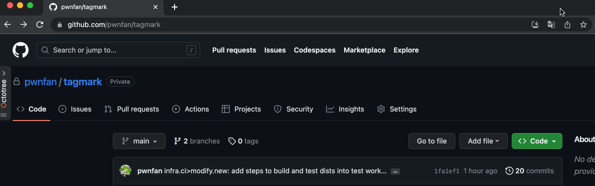 Google Chrome built-in bookmark collector